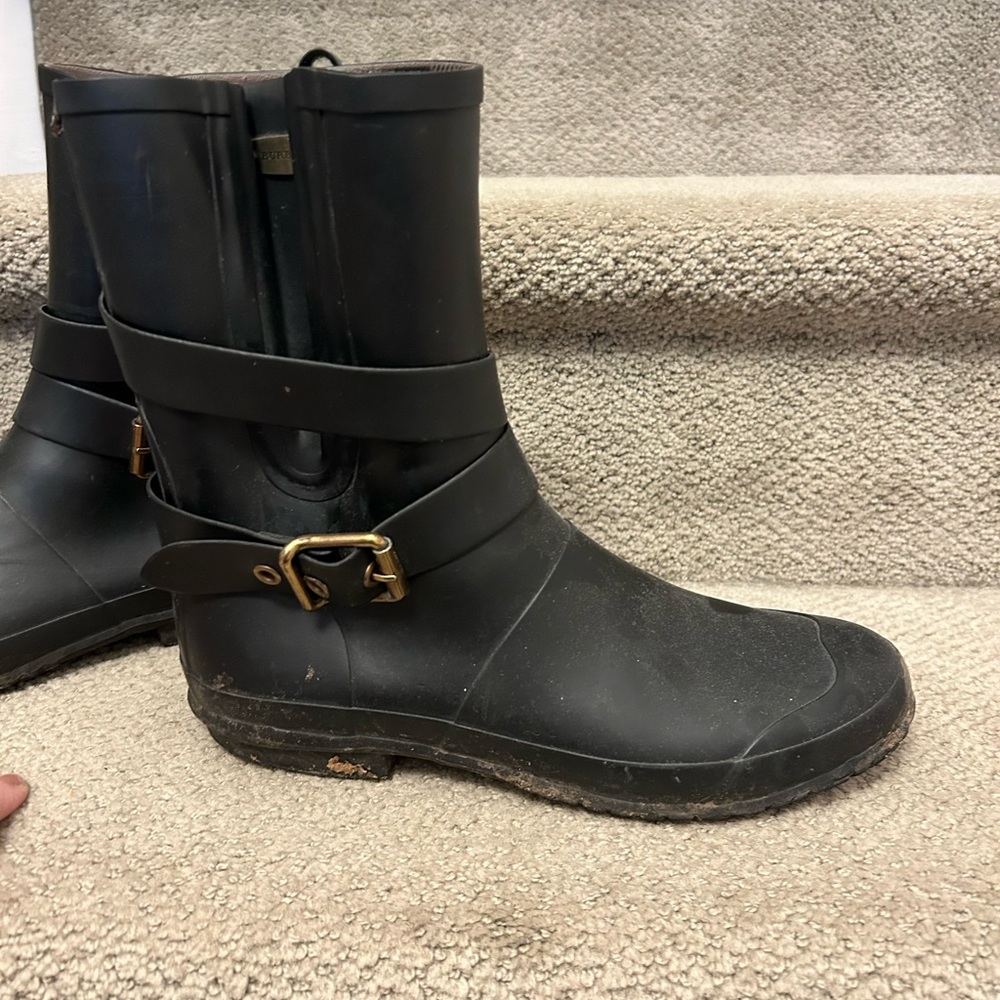 Burberry buckle rain boots